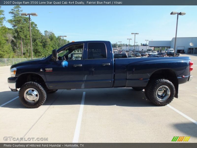 Patriot Blue Pearl / Khaki 2007 Dodge Ram 3500 Lone Star Quad Cab 4x4 Dually