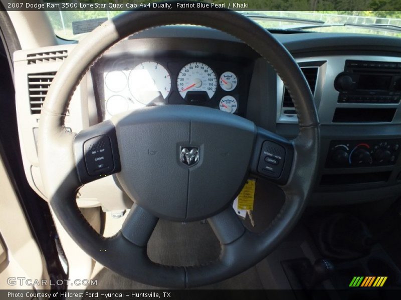 Patriot Blue Pearl / Khaki 2007 Dodge Ram 3500 Lone Star Quad Cab 4x4 Dually