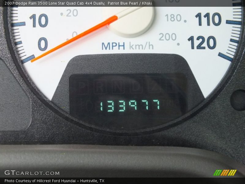 Patriot Blue Pearl / Khaki 2007 Dodge Ram 3500 Lone Star Quad Cab 4x4 Dually