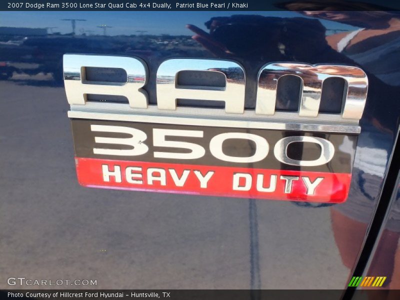 Patriot Blue Pearl / Khaki 2007 Dodge Ram 3500 Lone Star Quad Cab 4x4 Dually