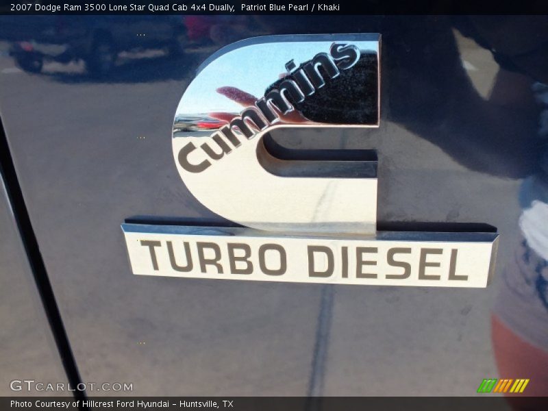Patriot Blue Pearl / Khaki 2007 Dodge Ram 3500 Lone Star Quad Cab 4x4 Dually