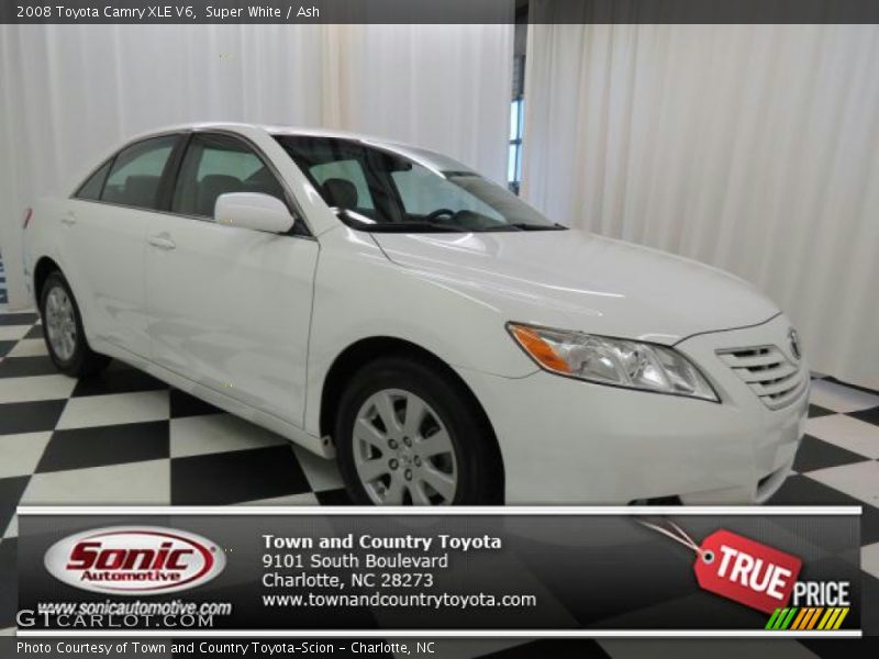 Super White / Ash 2008 Toyota Camry XLE V6
