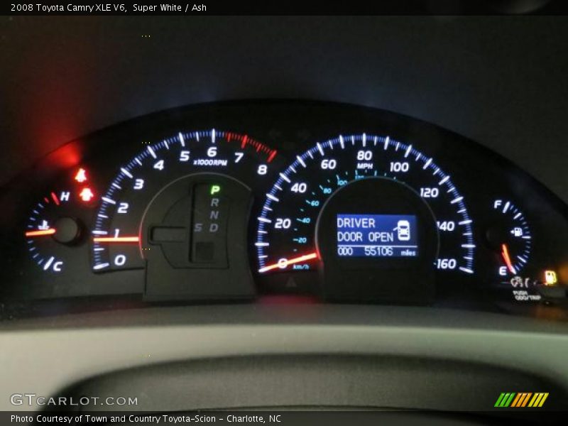 Super White / Ash 2008 Toyota Camry XLE V6