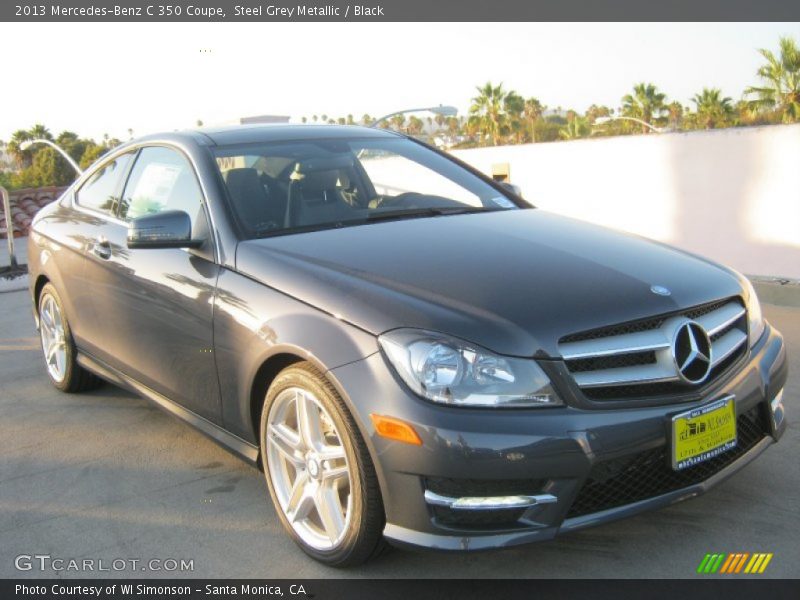 Steel Grey Metallic / Black 2013 Mercedes-Benz C 350 Coupe