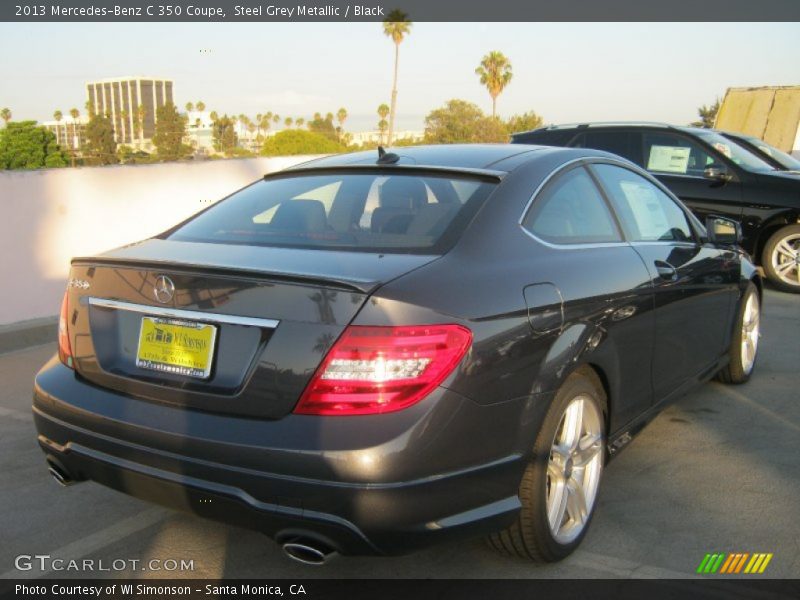 Steel Grey Metallic / Black 2013 Mercedes-Benz C 350 Coupe