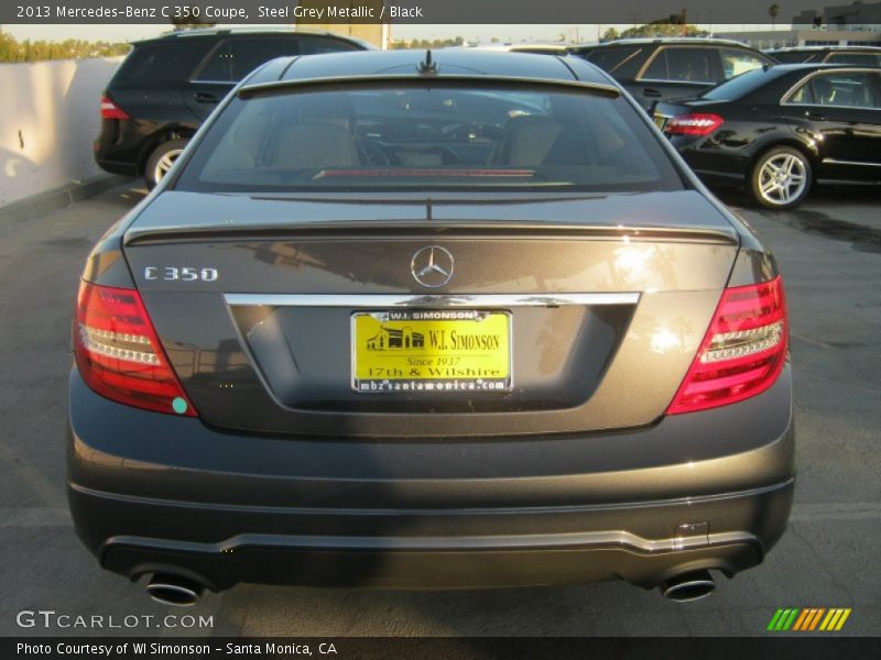 Steel Grey Metallic / Black 2013 Mercedes-Benz C 350 Coupe