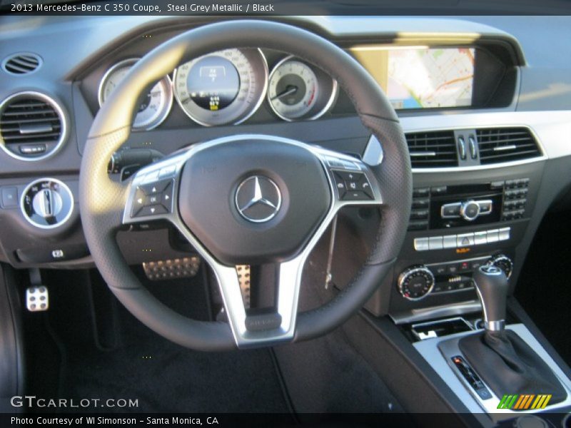 Steel Grey Metallic / Black 2013 Mercedes-Benz C 350 Coupe