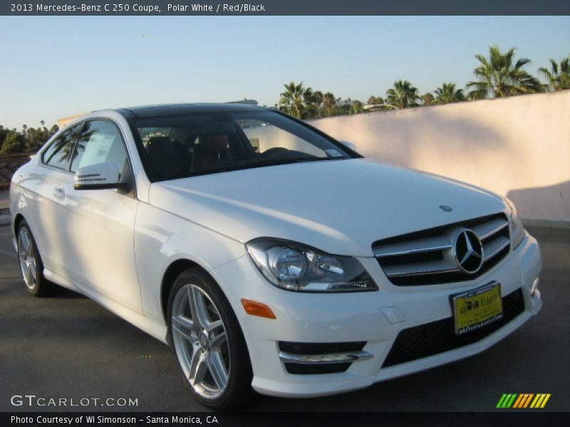 Polar White / Red/Black 2013 Mercedes-Benz C 250 Coupe