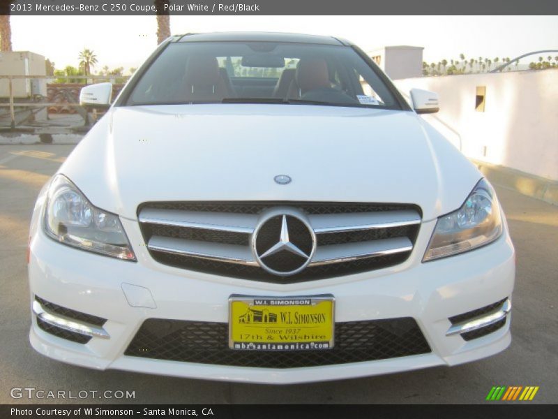 Polar White / Red/Black 2013 Mercedes-Benz C 250 Coupe