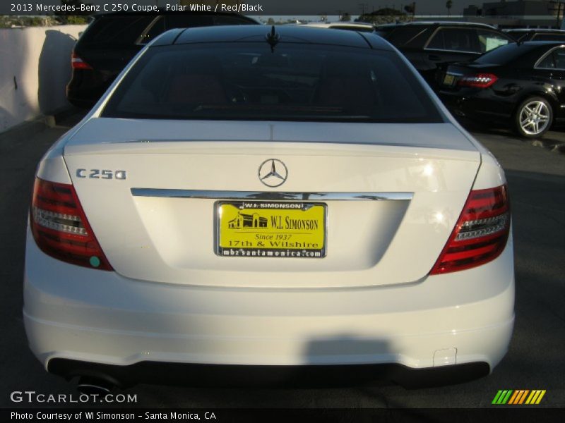 Polar White / Red/Black 2013 Mercedes-Benz C 250 Coupe