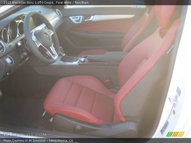Polar White / Red/Black 2013 Mercedes-Benz C 250 Coupe
