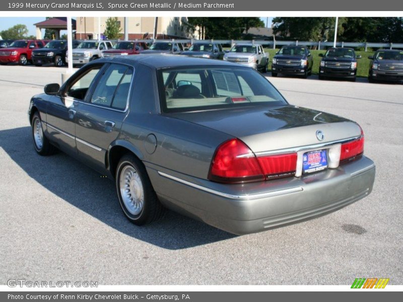 Spruce Green Metallic / Medium Parchment 1999 Mercury Grand Marquis LS
