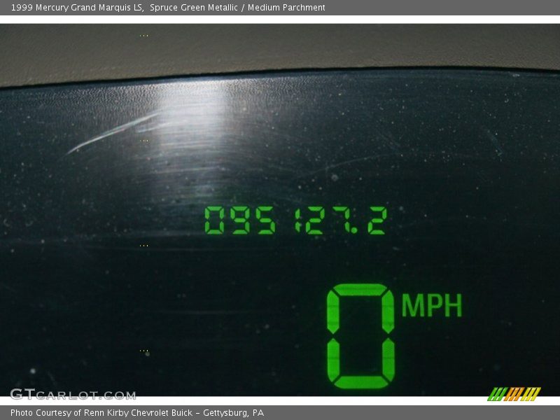 Spruce Green Metallic / Medium Parchment 1999 Mercury Grand Marquis LS