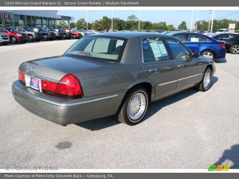Spruce Green Metallic / Medium Parchment 1999 Mercury Grand Marquis LS