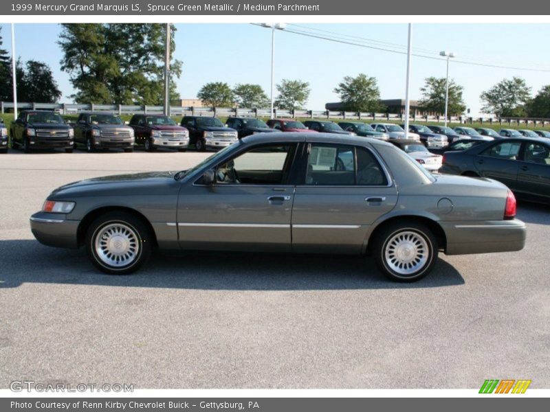 Spruce Green Metallic / Medium Parchment 1999 Mercury Grand Marquis LS