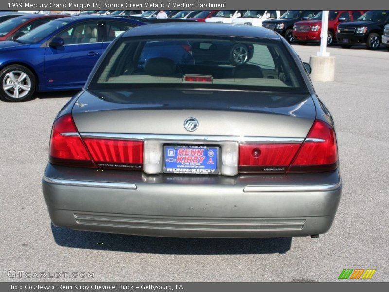 Spruce Green Metallic / Medium Parchment 1999 Mercury Grand Marquis LS