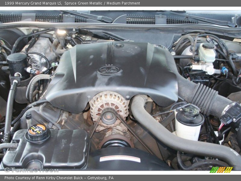 Spruce Green Metallic / Medium Parchment 1999 Mercury Grand Marquis LS