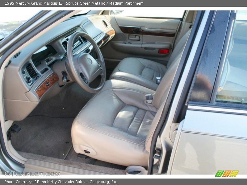 Spruce Green Metallic / Medium Parchment 1999 Mercury Grand Marquis LS