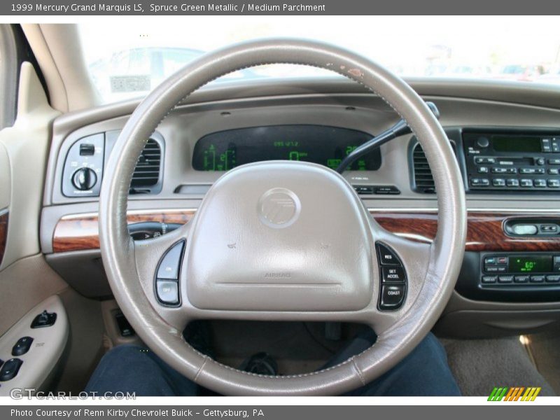 Spruce Green Metallic / Medium Parchment 1999 Mercury Grand Marquis LS
