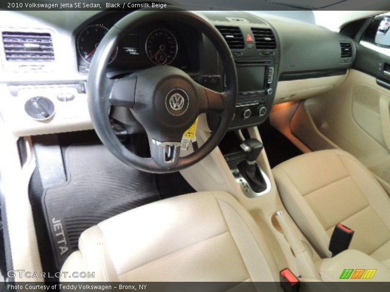 Black / Cornsilk Beige 2010 Volkswagen Jetta SE Sedan