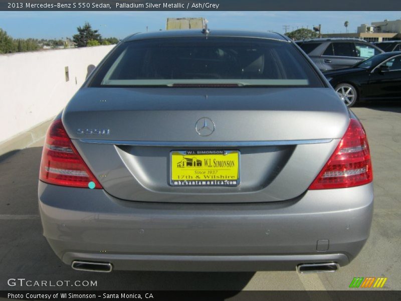 Palladium Silver Metallic / Ash/Grey 2013 Mercedes-Benz S 550 Sedan