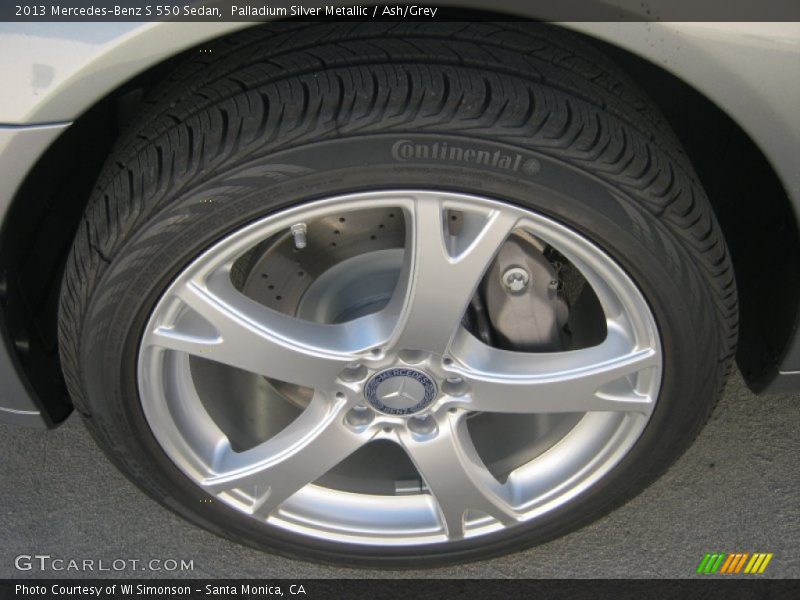 Palladium Silver Metallic / Ash/Grey 2013 Mercedes-Benz S 550 Sedan