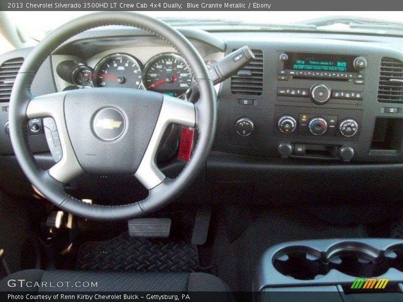 Blue Granite Metallic / Ebony 2013 Chevrolet Silverado 3500HD LT Crew Cab 4x4 Dually