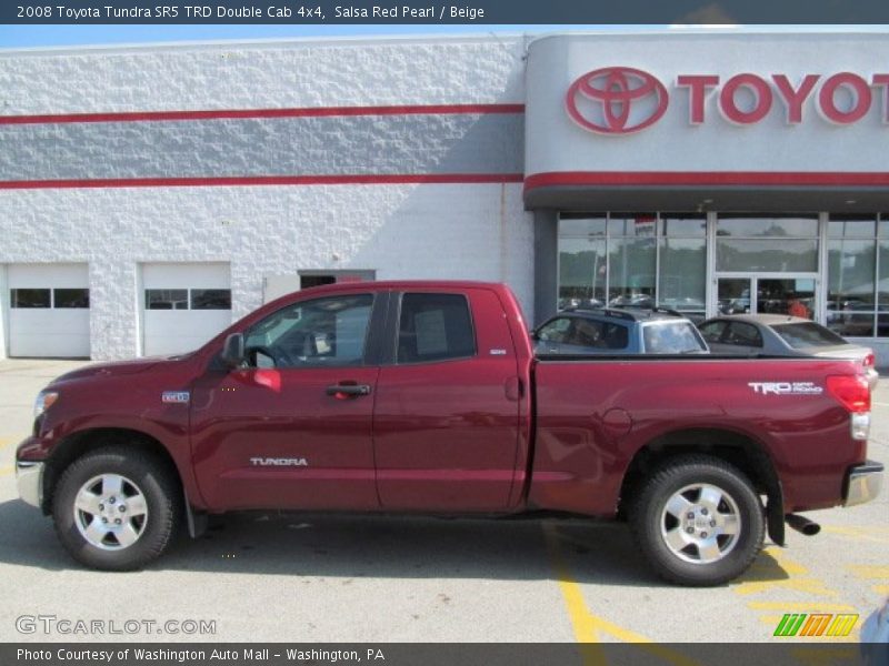 Salsa Red Pearl / Beige 2008 Toyota Tundra SR5 TRD Double Cab 4x4