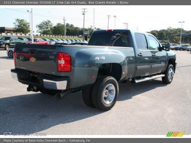 Blue Granite Metallic / Ebony 2013 Chevrolet Silverado 3500HD LT Crew Cab 4x4 Dually