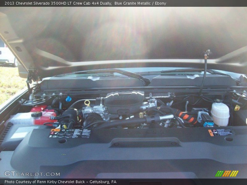 Blue Granite Metallic / Ebony 2013 Chevrolet Silverado 3500HD LT Crew Cab 4x4 Dually