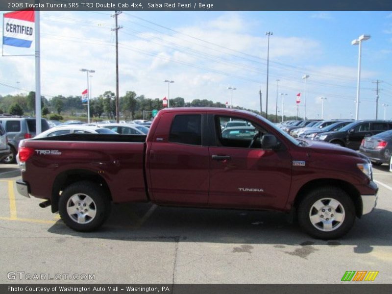 Salsa Red Pearl / Beige 2008 Toyota Tundra SR5 TRD Double Cab 4x4