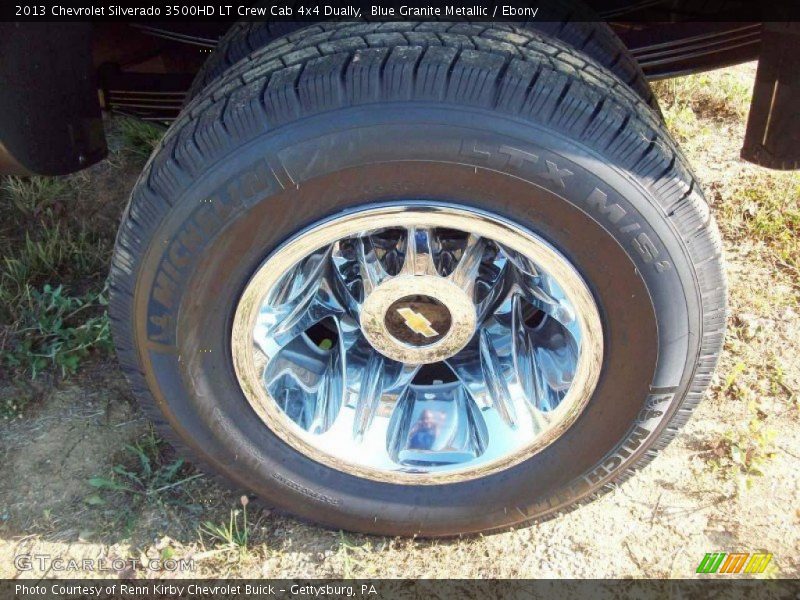 Blue Granite Metallic / Ebony 2013 Chevrolet Silverado 3500HD LT Crew Cab 4x4 Dually