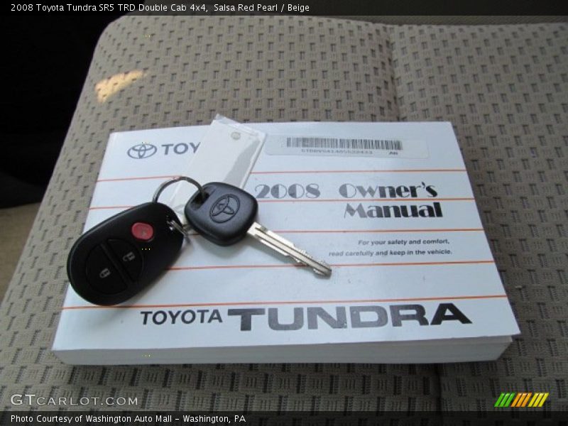 Salsa Red Pearl / Beige 2008 Toyota Tundra SR5 TRD Double Cab 4x4