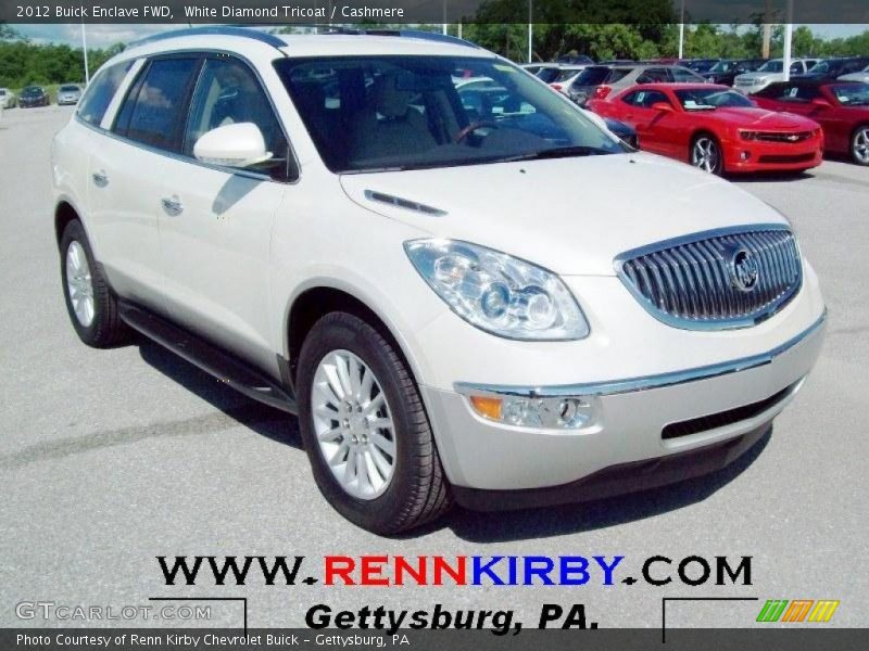 White Diamond Tricoat / Cashmere 2012 Buick Enclave FWD