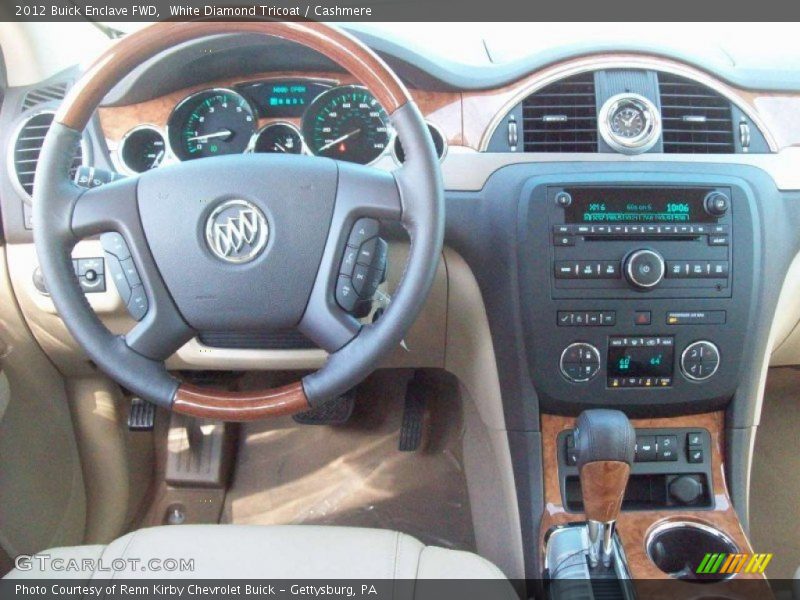 White Diamond Tricoat / Cashmere 2012 Buick Enclave FWD