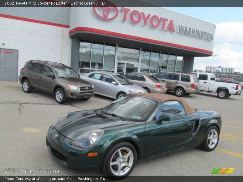 Electric Green / Tan 2002 Toyota MR2 Spyder Roadster