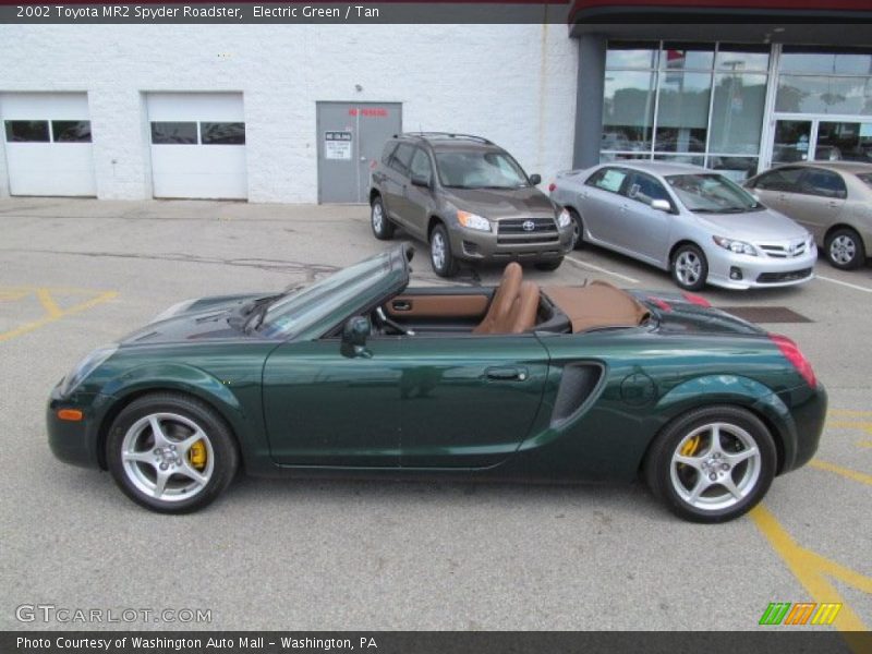 Electric Green / Tan 2002 Toyota MR2 Spyder Roadster