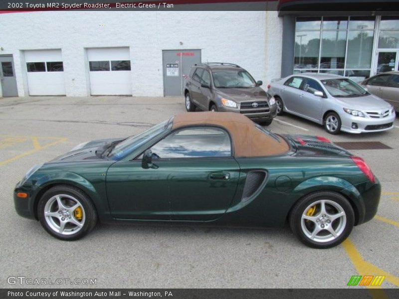 Electric Green / Tan 2002 Toyota MR2 Spyder Roadster