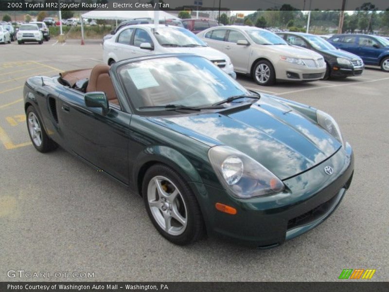 Electric Green / Tan 2002 Toyota MR2 Spyder Roadster