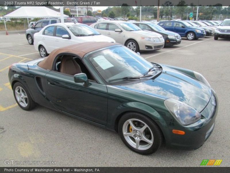 Electric Green / Tan 2002 Toyota MR2 Spyder Roadster
