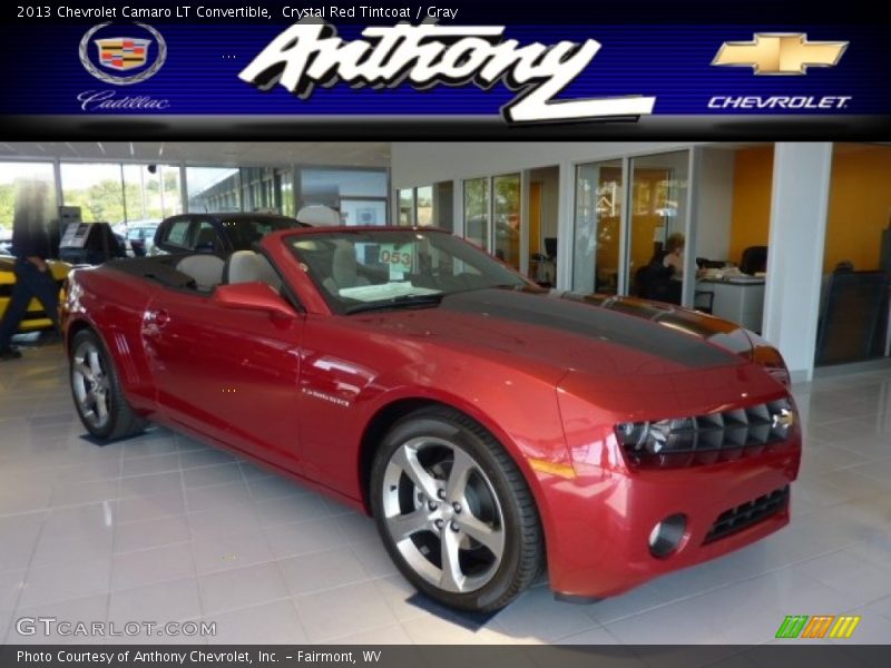 Crystal Red Tintcoat / Gray 2013 Chevrolet Camaro LT Convertible