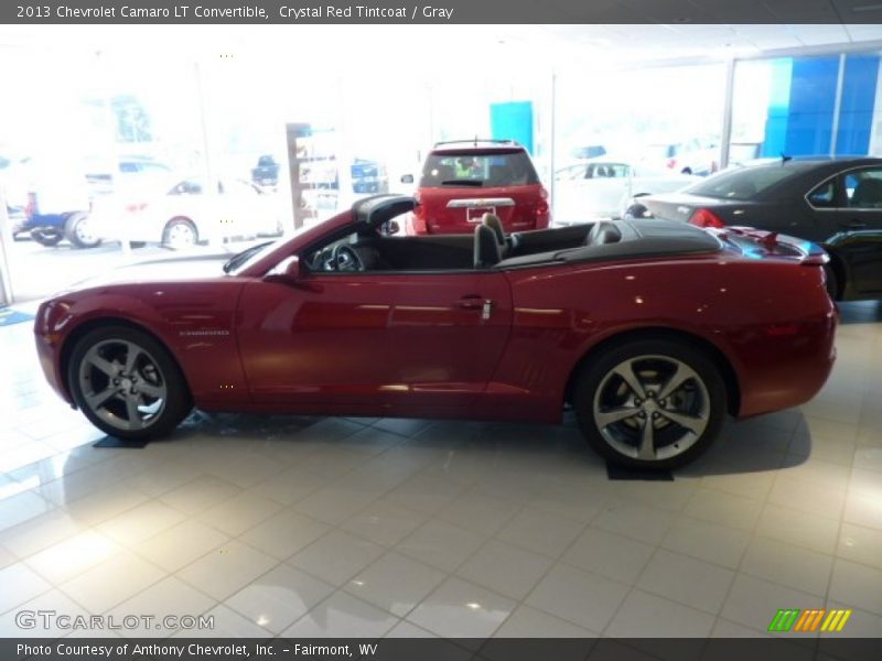 Crystal Red Tintcoat / Gray 2013 Chevrolet Camaro LT Convertible