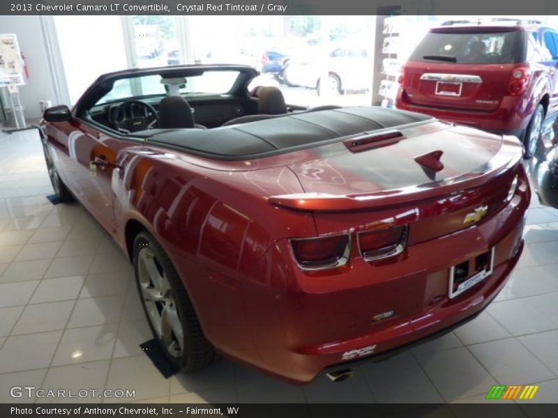 Crystal Red Tintcoat / Gray 2013 Chevrolet Camaro LT Convertible