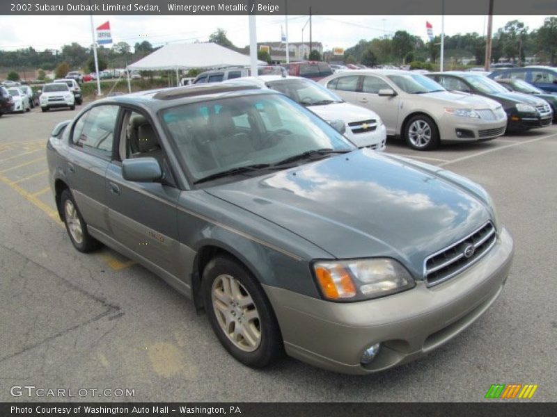Wintergreen Metallic / Beige 2002 Subaru Outback Limited Sedan