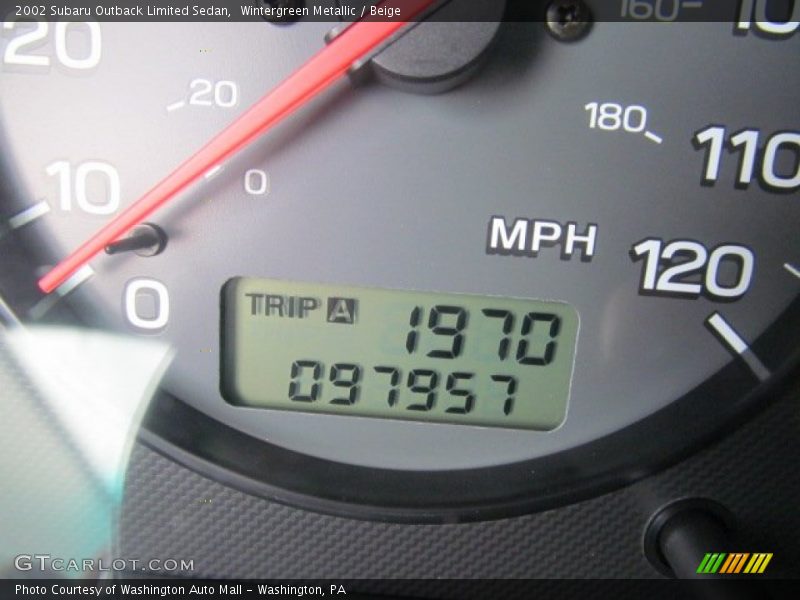 Wintergreen Metallic / Beige 2002 Subaru Outback Limited Sedan