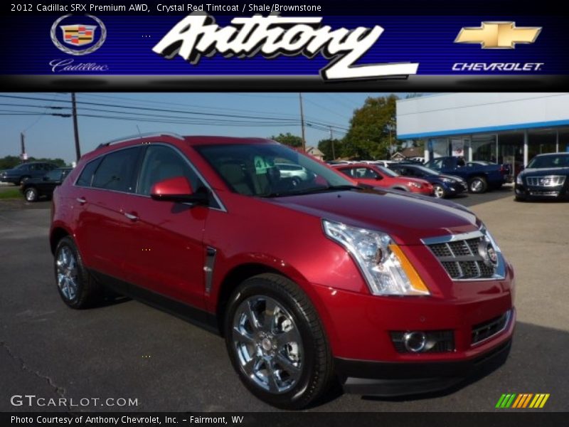 Crystal Red Tintcoat / Shale/Brownstone 2012 Cadillac SRX Premium AWD