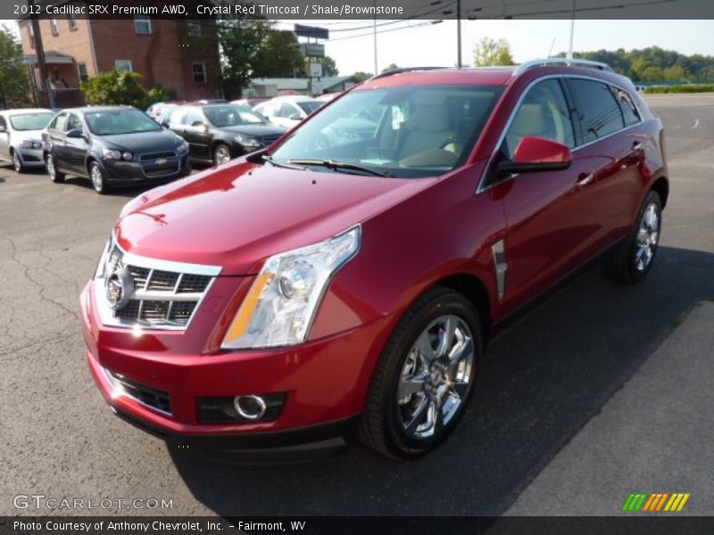 Crystal Red Tintcoat / Shale/Brownstone 2012 Cadillac SRX Premium AWD
