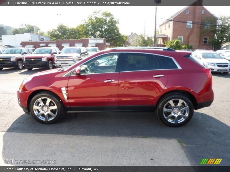 Crystal Red Tintcoat / Shale/Brownstone 2012 Cadillac SRX Premium AWD