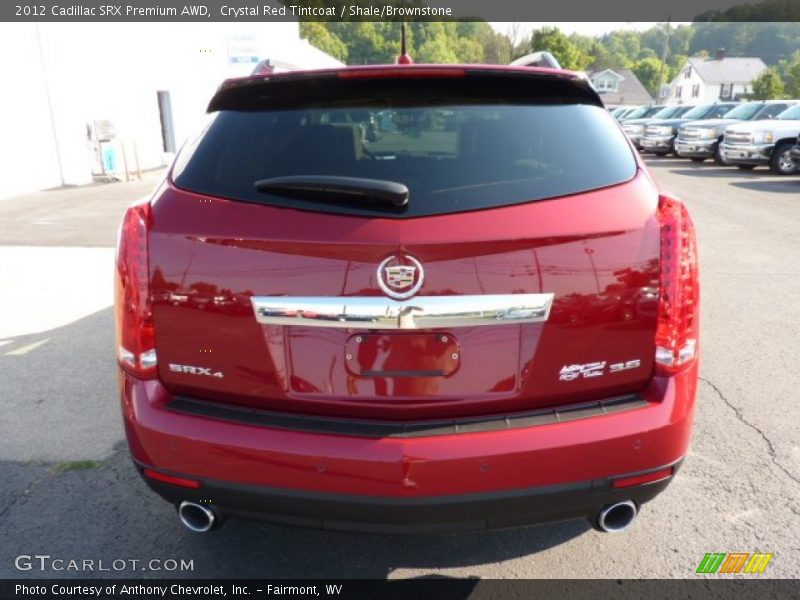 Crystal Red Tintcoat / Shale/Brownstone 2012 Cadillac SRX Premium AWD