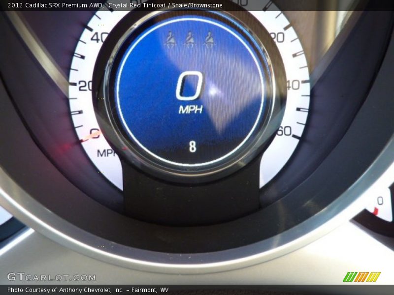 Crystal Red Tintcoat / Shale/Brownstone 2012 Cadillac SRX Premium AWD